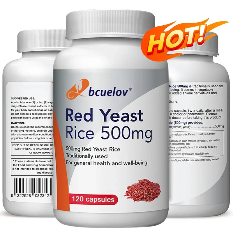 BCUELOV Red Yeast Rice Antioxidant 500mg