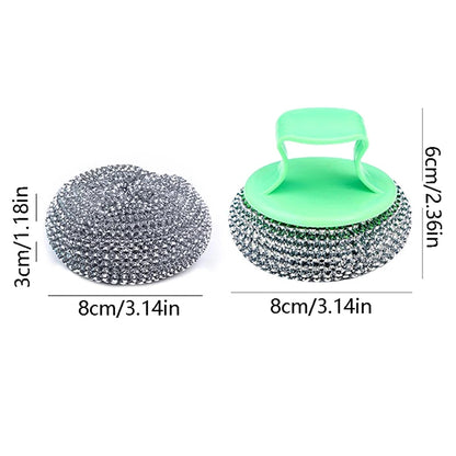 Two-Piece Kitchen Wire Cleaning Ball Nano Sponge Wipe Set