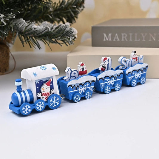 Christmas Blue Train Ornament Toy Box